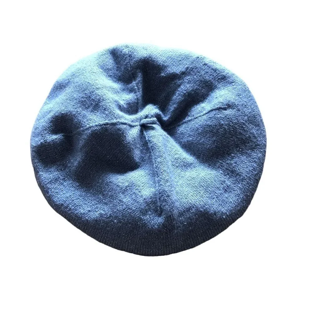 Kid's Janie & Jack Grey Sparkly Beret Hat